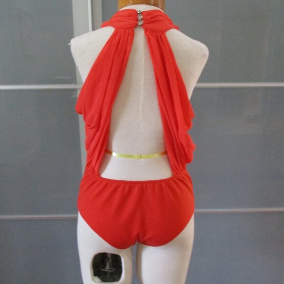 Akira Chicago Criss-Cross Neckline Open Back Bodysuit - Picture 3 of 6